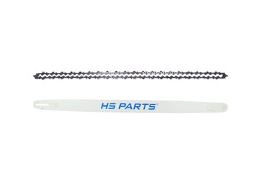 HS PARTS Professionelle Führungsschiene 42" (106 cm) 3/8" .063" (1,6 mm) + Sägekette 135 Glieder Vierkantzahn für Husqvarna 61 66 266 268 272 365 372XP 380 585 Solo 665 681 Jonsered 2077 2171 Dolmar PS6400 Makita DCS6400