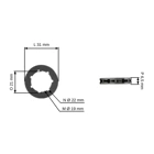 HS Parts Ringkettenrad .325" 7 Zahn für chinesische Kettensägen Inhalt des Motors Inhalt des Motors 45 ccm 52 ccm 58 ccm