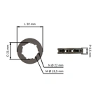 HS Parts Ringkettenrad .325" 7 Zähne für Kettensägen Oleo Mac 947 952 (111178X)
