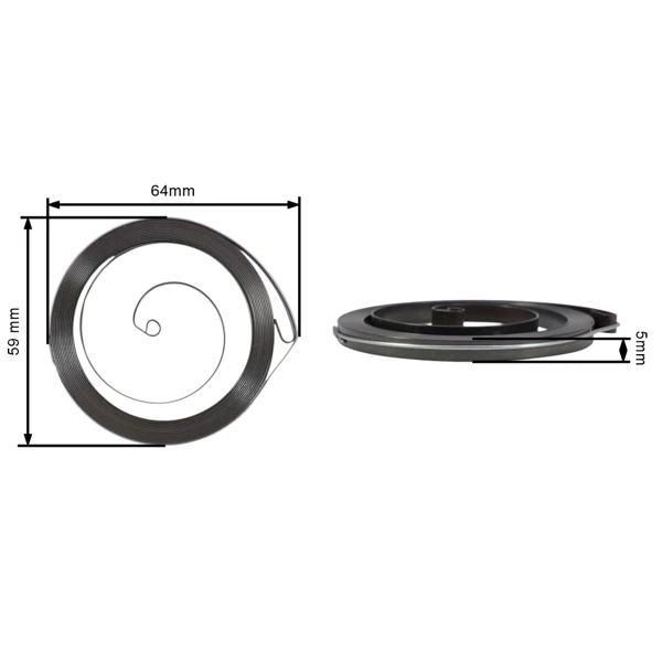 HS PARTS Starterfeder für Kettensäge Husqvarna 135 140 435 440 445 450 455 Jonsered CS2240 CS2245 CS2250 McCulloch CS350 CS390 CS410 (OEM 540057502)