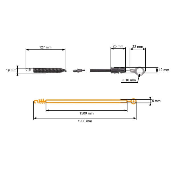 Kabel Kupplungs und Mähmesser Husqvarna Partner Craftsman McCulloch Jonsered (OEM 532408714 532435111 532197257)
