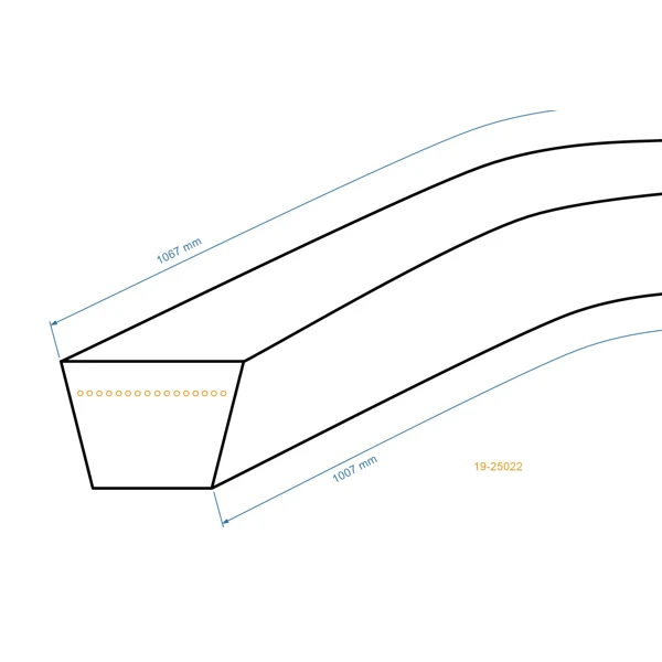 Keilriemen 1007 mm x 1067 mm x 16,2 mm für MTD Gartentraktoren (OEM 754-0468A 954-0468A 754-0468 954-0468)