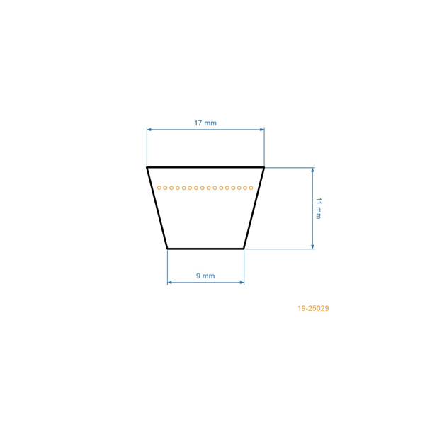 Keilriemen 1107 mm x 1167 mm x 16,4 mm für Gartentraktoren MTD Black Edition Cubcadet Massey Ferguson Mastercut Oleo-Mac Wolf (OEM 754-04268 954-04268)