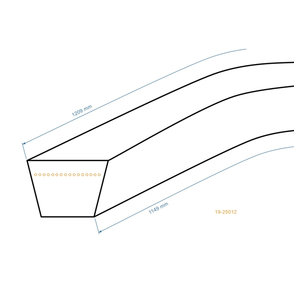 Keilriemen 1149 mm x 1209 mm x 16,3 mm für Gartentraktoren MTD Yardman Gutbrod Fleurelle Raiffeisen (OEM 754-0499 954-0499)