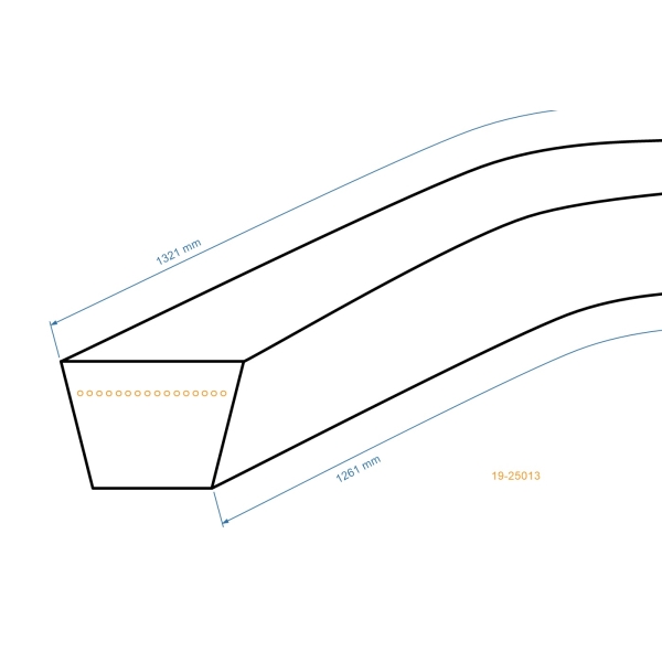 Keilriemen 1261 mm x 1321 mm x 16,0 mm für Gartentraktoren MTD Yard Man Bolens Fleurelle Raiffeisen (OEM 754-0629 954-0629)