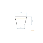 Keilriemen 1350 mm x 1419 mm x 17 mm für Husqvarna Viking Wolf AGS Karsit Gartentraktoren (OEM 531005564 947272731193 000492063 205010681)