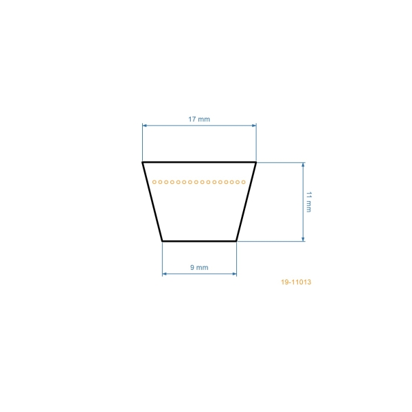 Keilriemen 1400 mm x 1469 mm x 17 mm für Viking Honda Dolmar Alpina Toro Iseki Castel Garden Gartentraktoren (OEM 35062811/0 TR104-3127 664.062.813)