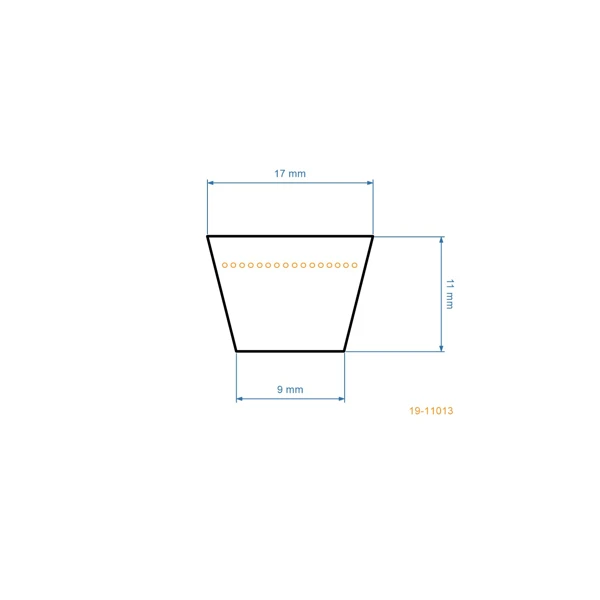Keilriemen 1400 mm x 1469 mm x 17 mm für Viking Honda Dolmar Alpina Toro Iseki Castel Garden Gartentraktoren (OEM 35062811/0 TR104-3127 664.062.813)