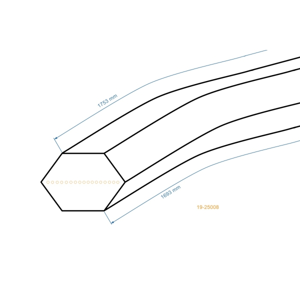 Keilriemen 1693 mm x 1753 mm für MTD Bolens Yardman Ryobi Poulan Gartentraktoren (OEM 754-04001A 754-04001 954-04001)