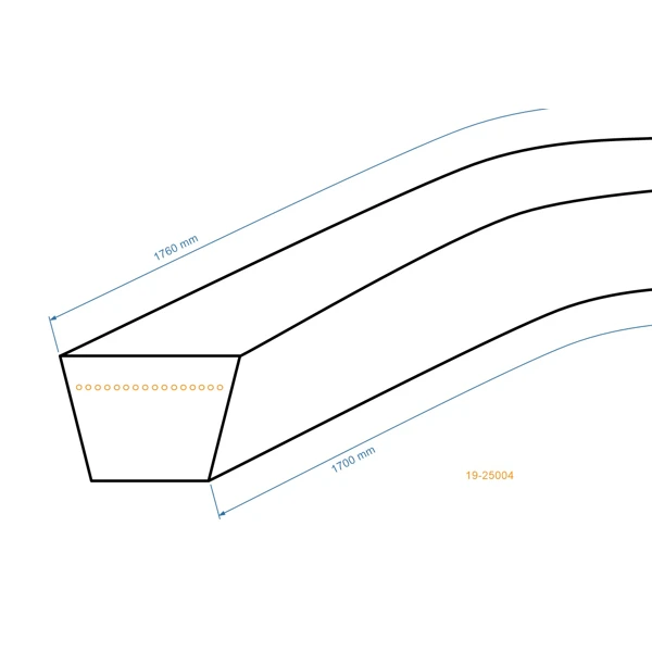 Keilriemen 1700 mm x 1760 mm x 16,0 mm für Gartentraktoren MTD Cub Cadet Columbia Gutbrod Yardman (OEM 754-0329A 754-0329 754-0433)