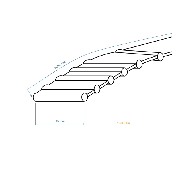 Keilriemen 2000 mm x 25 mm x 250 Zähne für AGS Gartentraktoren (OEM 947272211007 947.272.211.007 250DS8M2000)