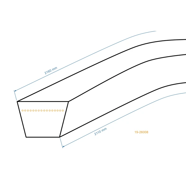 Keilriemen 2110 mm x 2160 mm x 13 mm für Murray Gartentraktoren (OEM 037X86MA 37X86)