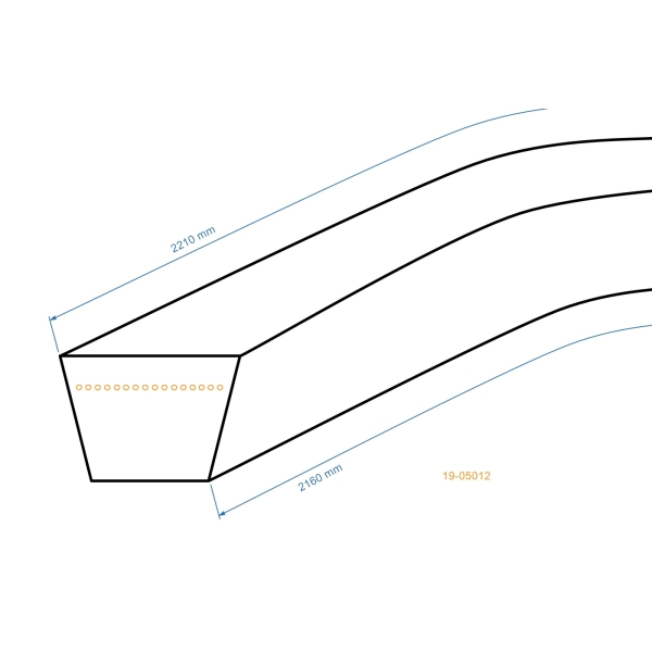 Keilriemen 2160 mm x 2210 mm x 13 mm für Husqvarna Poulan Craftsman Gartentraktoren (OEM 532178138 178138)