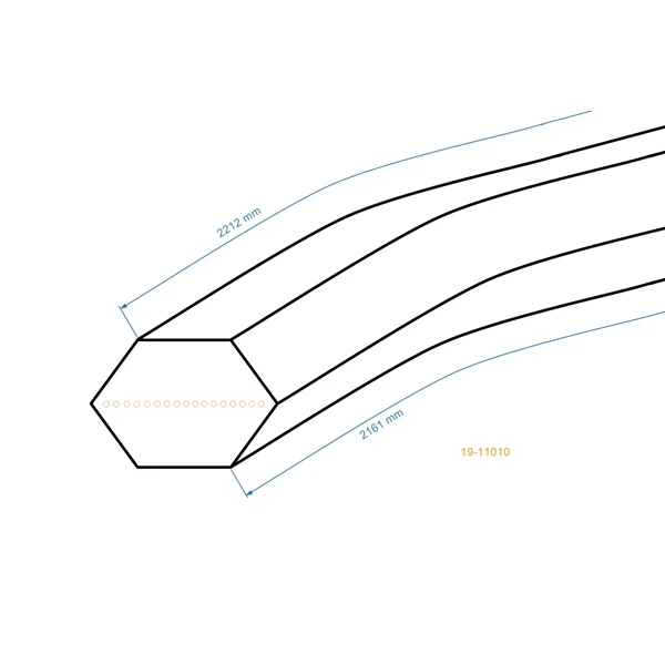 Keilriemen 2161 mm x 2212 mm x 12,5 mm für Gartentraktoren Castel Garden Stiga Viking Honda John Deere Solo Alpina Brill (OEM SL350657000 1136-0437-01)