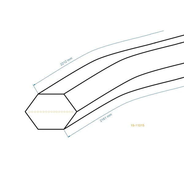 Keilriemen 2161 mm x 2212 mm x 12,5 mm für Gartentraktoren Castel Garden Stiga Viking Honda Sabre John Deere Solo Alpina (OEM 61257042110 35065700/0)
