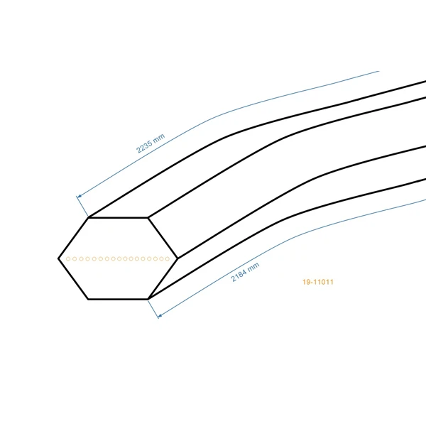Keilriemen 2184 mm x 2235 mm x 12,5 mm für Alpina Castel Garden Dolmar Sabo Stiga Gartentraktoren (OEM 35065701/0 SB35065701 / 0 350657010 35065701/0)