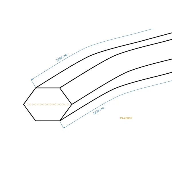 Keilriemen 2235 mm x 2286 mm x 12,5 mm für Gartentraktoren MTD Cub Cadet Yardman Gutbrod (OEM 754-0443 754-0443A)