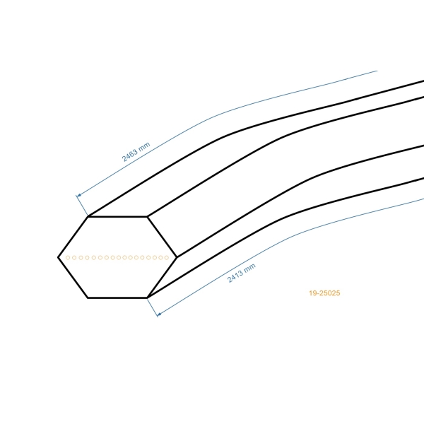 Keilriemen 2288 mm x 2339 mm x 12,5 mm für Gartentraktoren MTD Yardman Bolens Oleo-Mac Mastercut Efco Massey Ferguson (OEM 754-04175 954-04175)