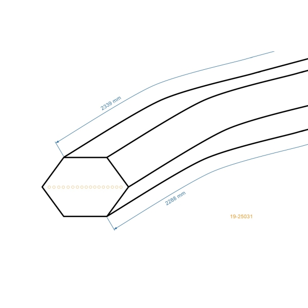 Keilriemen 2288 mm x 2339 mm x 12,5 mm für Gartentraktoren MTD Yardman Oleo-Mac Massey Ferguson Efco Bolens BlackEdition (OEM 754-04175 954-04175)