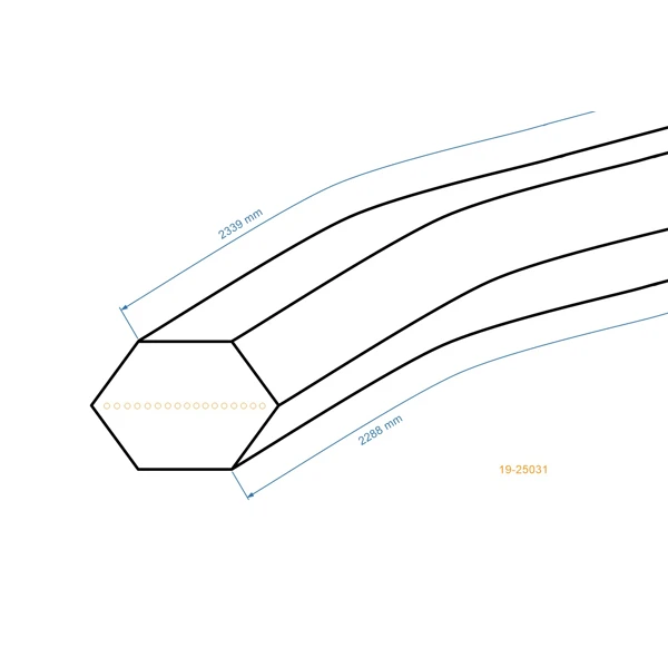 Keilriemen 2288 mm x 2339 mm x 12,5 mm für Gartentraktoren MTD Yardman Oleo-Mac Massey Ferguson Efco Bolens BlackEdition (OEM 954-04175)