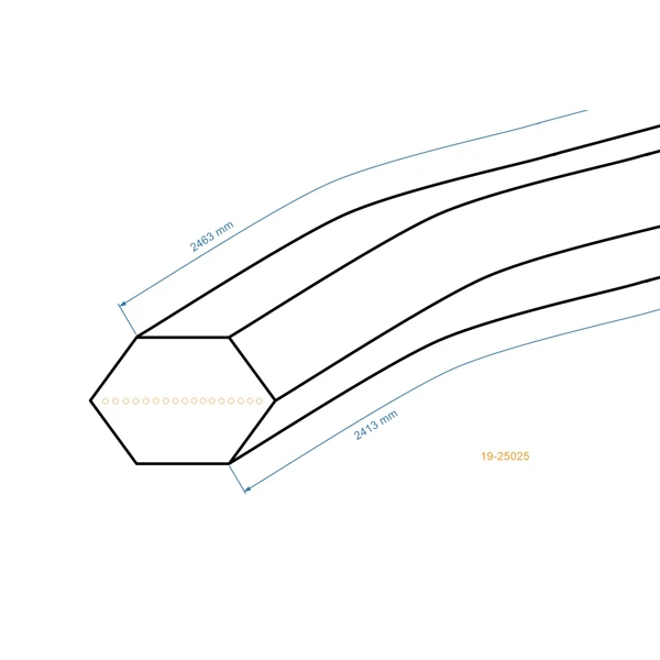 Keilriemen 2288 mm x 2339 mm x 12,7 mm für Gartentraktoren MTD Yardman Bolens Oleo-Mac Mastercut Efco Massey Ferguson (OEM 754-04175 )