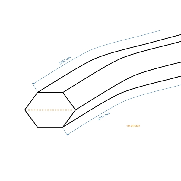 Keilriemen 2311 mm x 2362 mm x 12,5 mm für AL-KO Alko T13-102 T16-102 T17-102 Dolmar Solo Gartentraktoren (OEM 514877 663.514.877 SL514877 663 514 877 AA91 HAA 2364)
