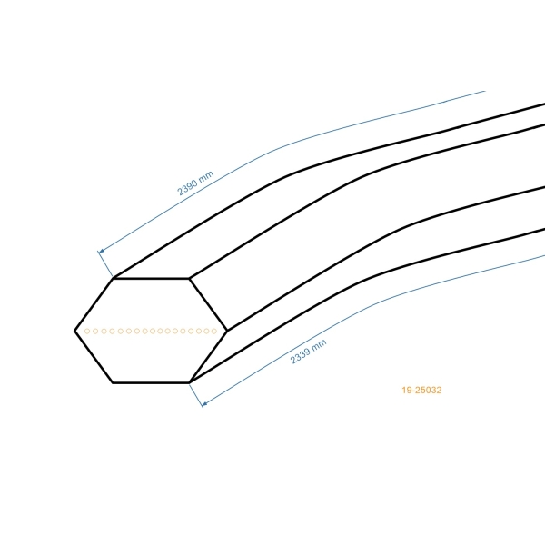 Keilriemen 2339 mm x 2390 mm x 12,5 mm für Gartentraktoren MTD Floraself Gutbrod Massey Ferguson Yardman (OEM 754-04174A 954-04174A 754-04174)