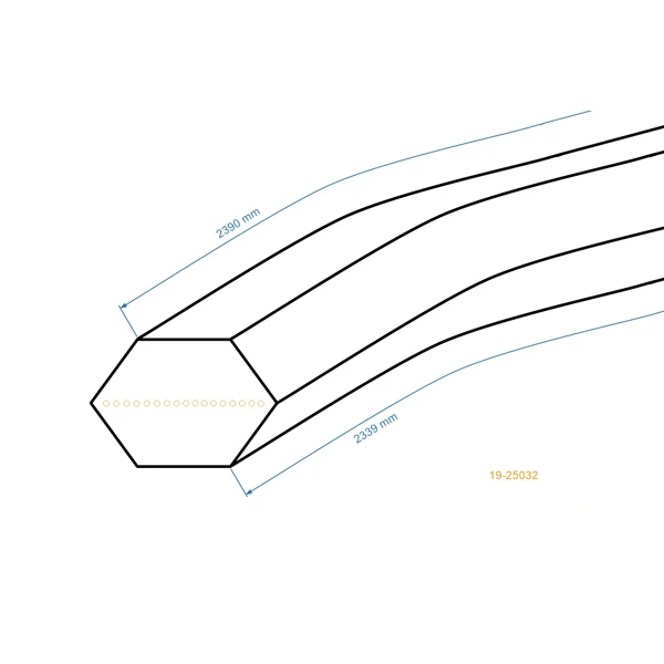 Keilriemen 2339 mm x 2390 mm x 12,5 mm für Gartentraktoren MTD Floraself Gutbrod Massey Ferguson Yardman (OEM 754-04174A 954-04174A 754-04174)