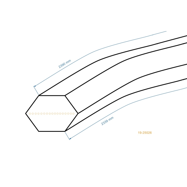 Keilriemen 2339 mm x 2390 mm x 12,5 mm für Gartentraktoren MTD Gutbrod Yardman Bolens Massey Ferguson Raiffeisen Floraself (OEM 754-04174 954-04174)