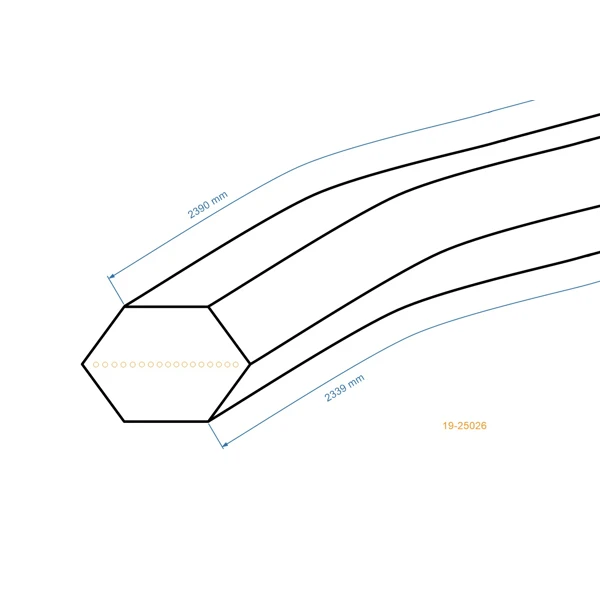 Keilriemen 2339 mm x 2390 mm x 12,5 mm für Gartentraktoren MTD Gutbrod Yardman Bolens Massey Ferguson Raiffeisen Floraself (OEM 754-04174 954-04174)