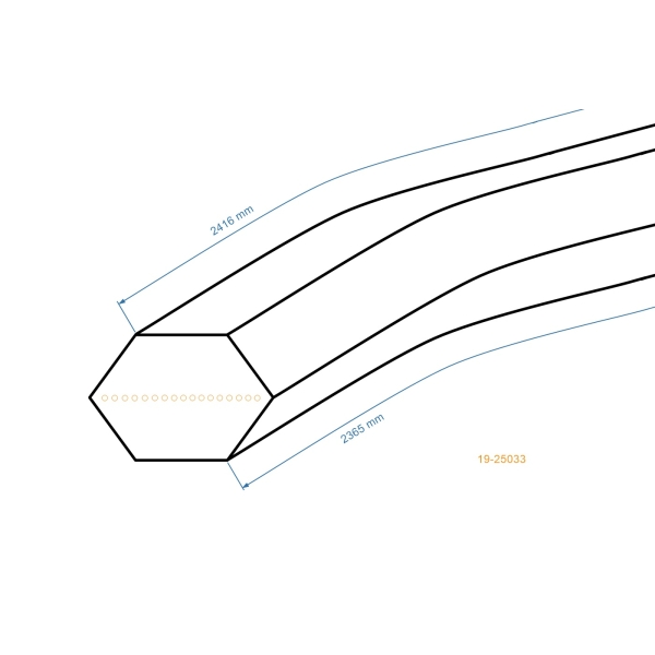 Keilriemen 2365 mm x 2416 mm x 12,5 mm für Gartentraktoren MTD Wolf Floraself Gutbrod Yardman BlackEdition Fleurelle Raiffeisen (OEM 754-0470 954-0470)