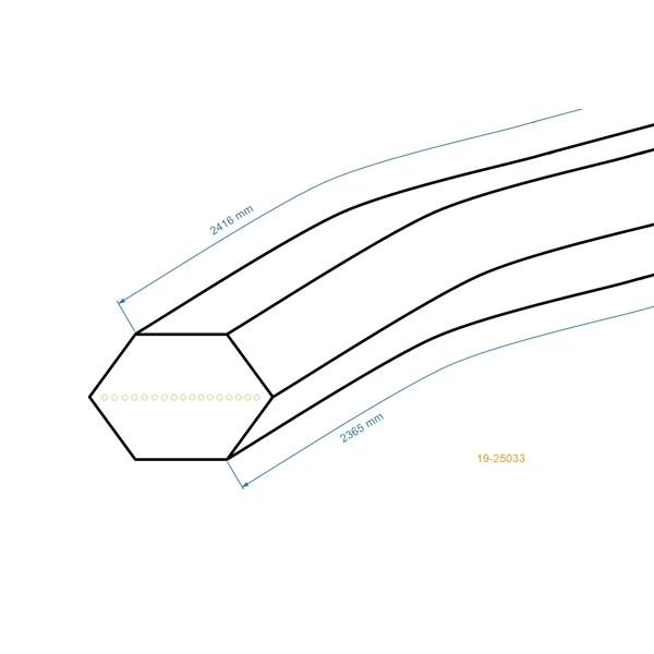 Keilriemen 2365 mm x 2416 mm x 12,5 mm für Gartentraktoren MTD Wolf Floraself Gutbrod Yardman BlackEdition Fleurelle Raiffeisen (OEM 754-0470)
