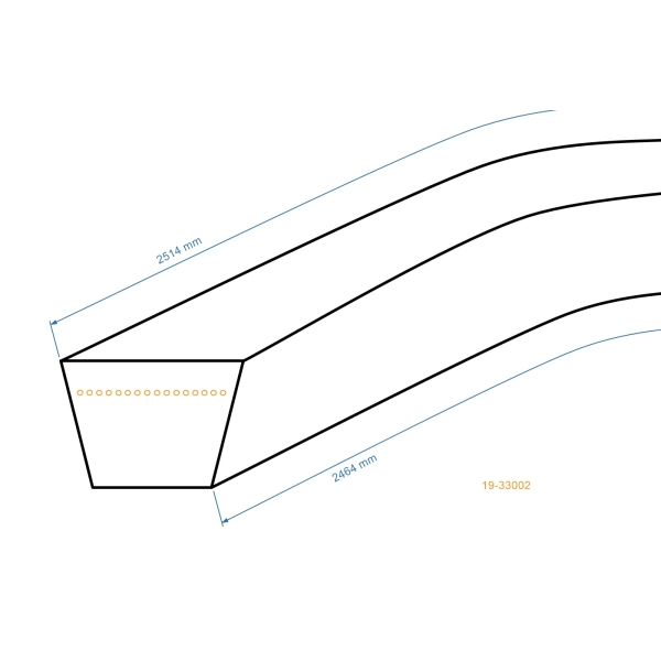 Keilriemen 2413 mm x 2463 mm x 13 mm für Stiga Alpina Solo Dolmar Castelgarden Gartentraktoren (OEM 35062014/0 108389 664 062 012 TM-92.14)