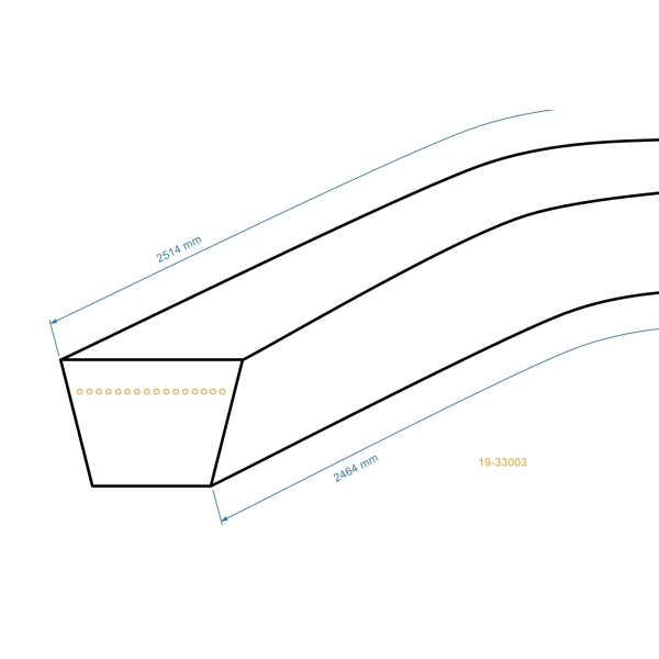 Keilriemen 2550 mm x 2500 mm x 13 mm für Stiga Castelgarden Dolmar Solo Gartentraktoren (OEM 135062018/0 135062012/0 35062012/0 664 062 012 664.062.012)