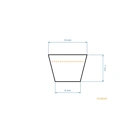 Keilriemen 670 mm x 708 mm x 10 mm für Rasenmäher, Vertikutierer und andere Gartengeräte