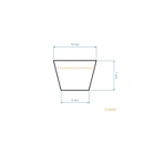 Keilriemen 825 mm x 863 mm x 10 mm für Rasenmäher, Vertikutierer und andere Gartengeräte