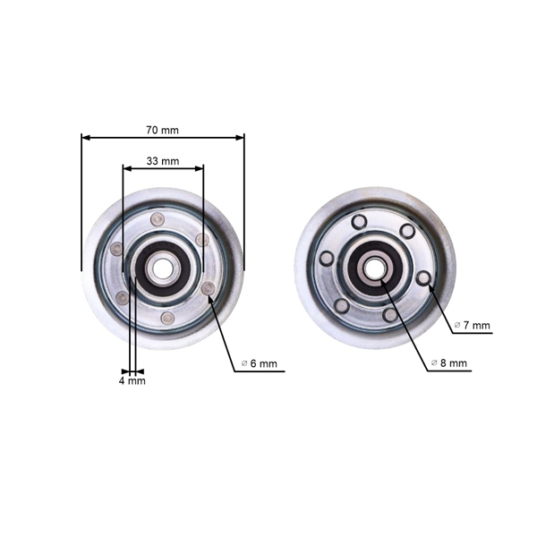Keilriemenspannrolle für Gartentraktoren Husqvarna Partner Jonsered McCulloch Poulan (OEM 532436812)