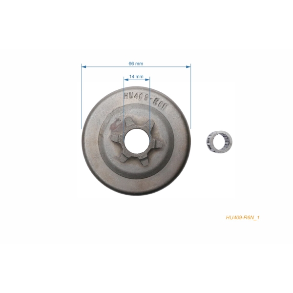 Kettenrad 3/8" 6 Zähne für Kettensägen Husqvarna 333 334 334T 335 335 XPT 338 339 XP Jonsered CS2135T CS2139T (OEM 503822271)
