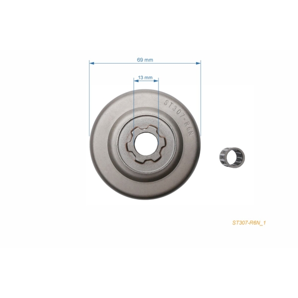 Kettenrad 3/8" 6 Zähne für Kettensägen Stihl 020 020AV (OEM 111464020001