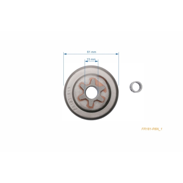 Kettenrad 3/8" 6 Zähne Husqvarna 33 34 35 37 38 Jonsered 36 361 365 Dolmar 290E Partner 1612 1613 1614 1616 1618 22 330 Frontier FB35 Pioneer P-10 (OEM 507100551)