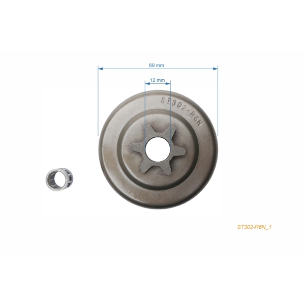Kettenrad 3/8" 6 Zähne Picco für Kettensägen Stihl 020 020T MS200 MS200T (OEM 11296402000)