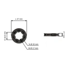 Kettenrad 3/8" 7 Zähne mit Wechselring für Kettensägen 017 018 021 023 025 MS170 MS180 MS210 MS230 MS250 (OEM 11236402003)