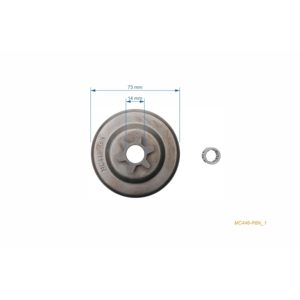 Kettenrad 3/8" LP 6 Zähne für Kettensägen McCulloch 2316 2318 3000 3200 3210-3216 3505 365 3805 MAC 110-140 MAC6 MM-3AS Promac 3205 Super Pro 40 Titan 35-40