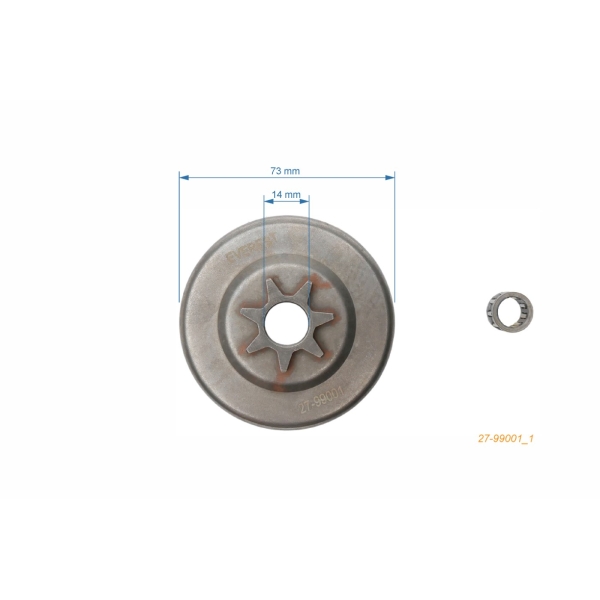 Kettenrad .325" 7 Zähne für Kettensäge ECHO CS3600 CS3700 CS3900 CS400 Kettensäge (OEM 17510535430)