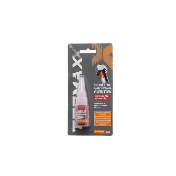 Kleber rot zum Sichern von Schrauben hochfest TECMAXX 6 ml