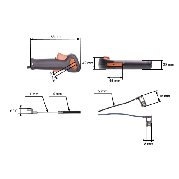 Kompletter Gasgriff für Stihl FS55 Freischneider (OEM 41407901307)