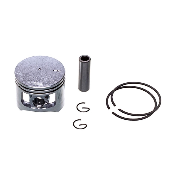 Kompletter kolben 45 mm für Chinasägen und Sägen aus dem Hobbymarkt mit einem Hubraum von 52 ccm