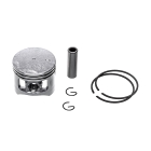 Kompletter kolben 45 mm für Chinasägen und Sägen aus dem Hobbymarkt mit einem Hubraum von 52 ccm
