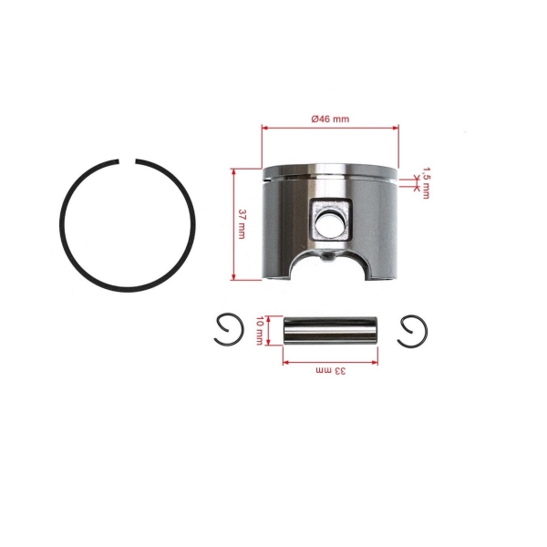 Kompletter Kolben für Kettensägen Husqvarna 55 55 Rancher 46 mm (OEM 503169171)