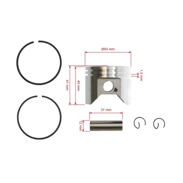 Kompletter Kolben für Kettensägen Husqvarna Partner K650 K700 50 mm (OEM 506099001)
